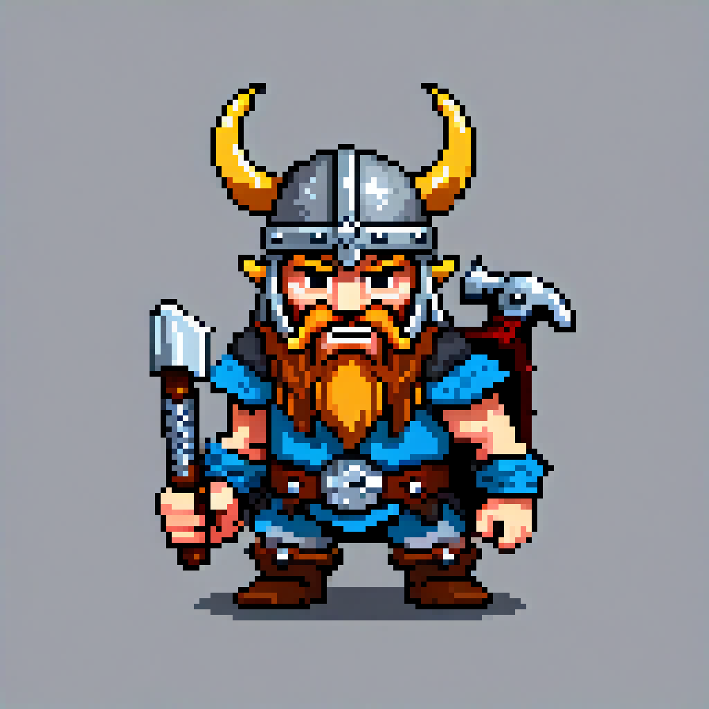 Cartoon Viking 3D Model