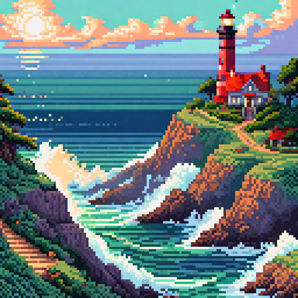 At the Coastal Lighthouse