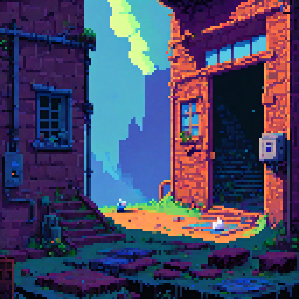 Lamplight on a Tilting Wall
