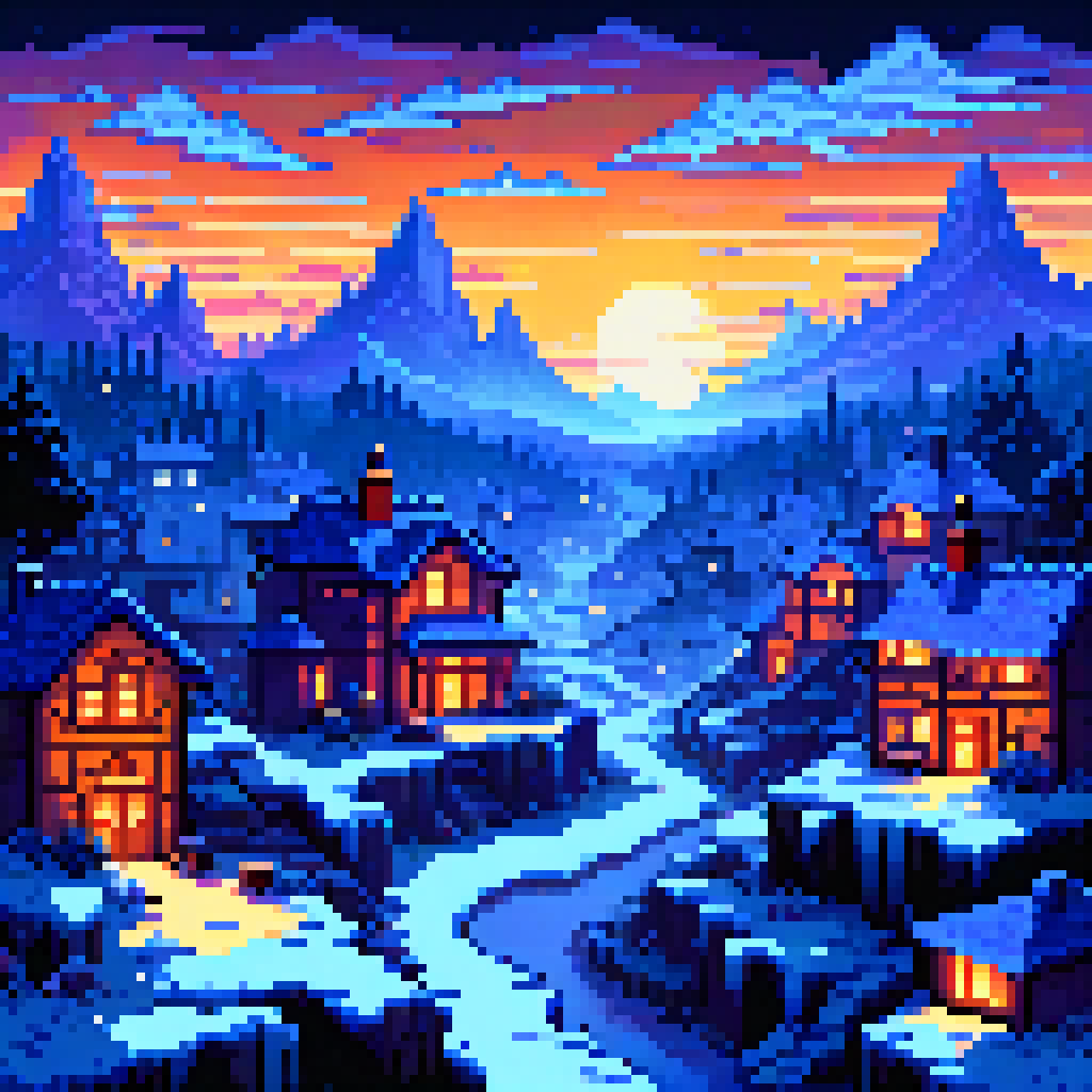 The Field Between Lit Houses