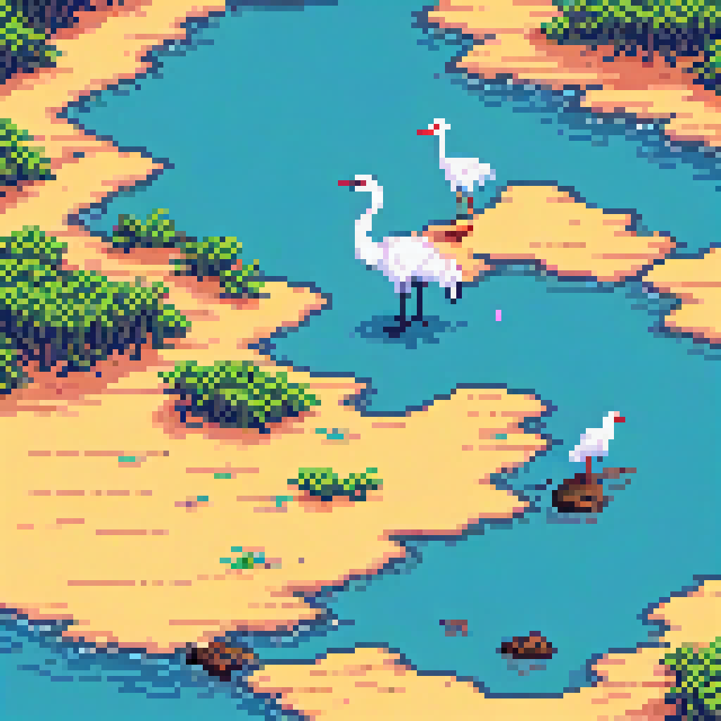 Crane’s Whisper on Tidal Flats