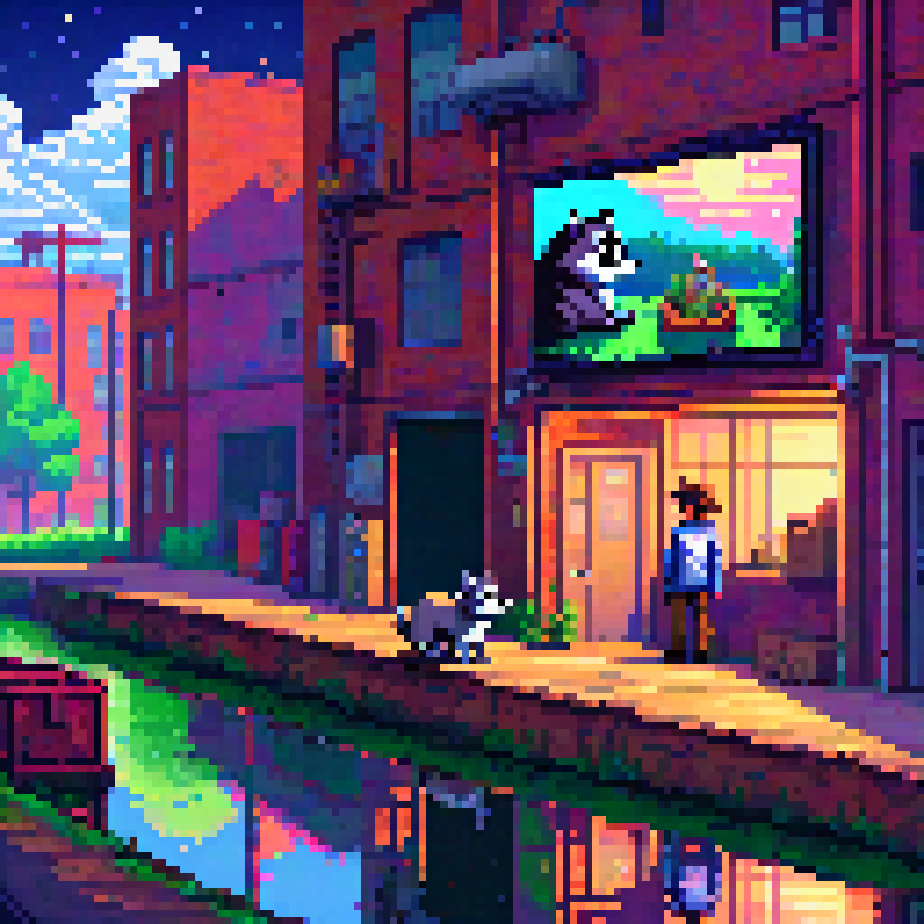 Projection on the Warehouse Wall