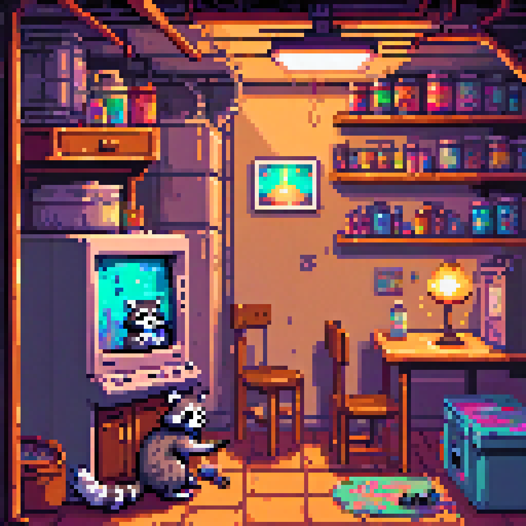 Two Canister Lids on the Floor