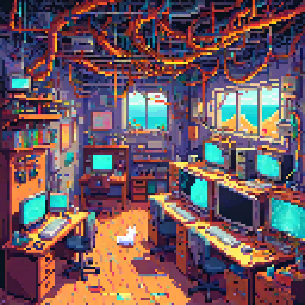 Morning Light Between the Wires