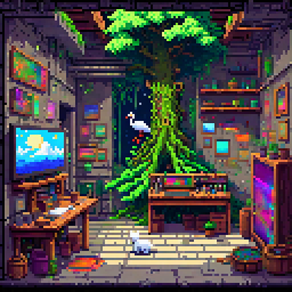 Chalk Circle on the Workshop Floor