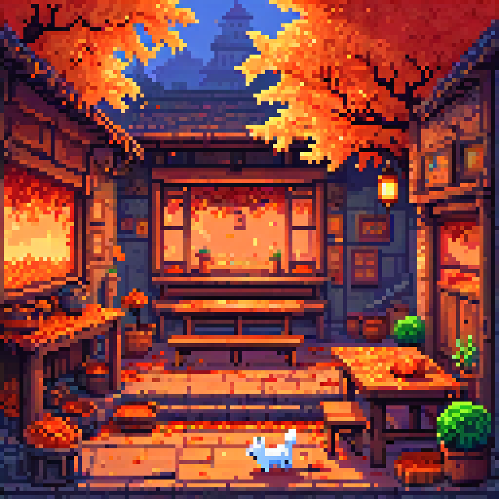 Autumn Leaves Covering the Threshold