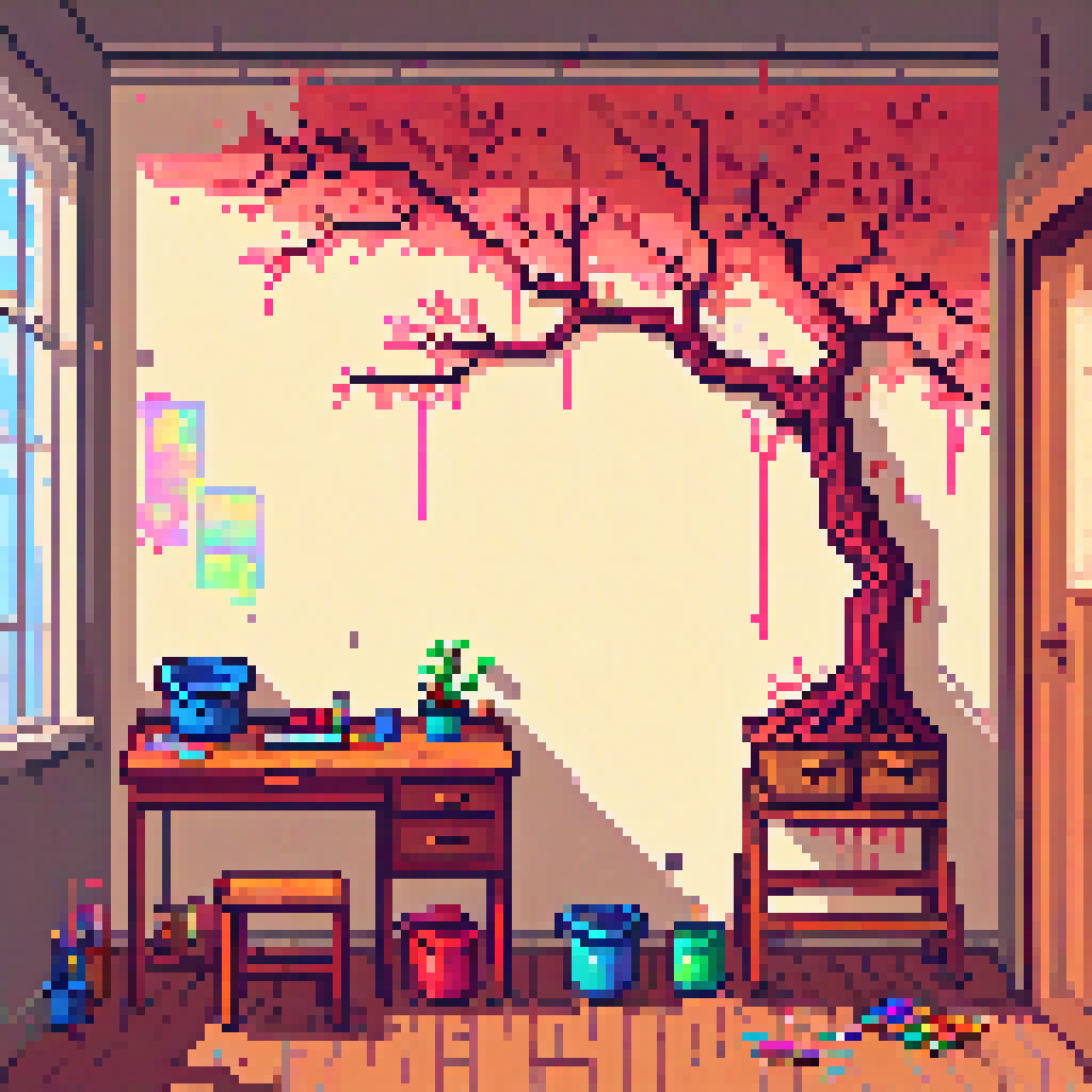 Red Chalk on Dusty Branches