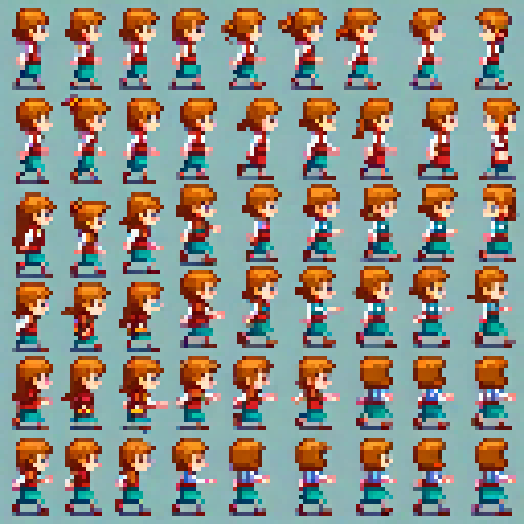 the-woman sprite sheet