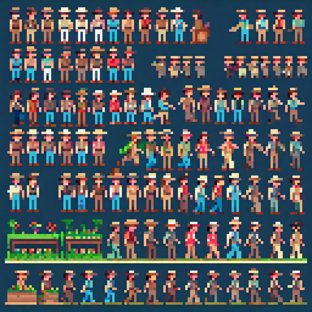 villagers sprite sheet